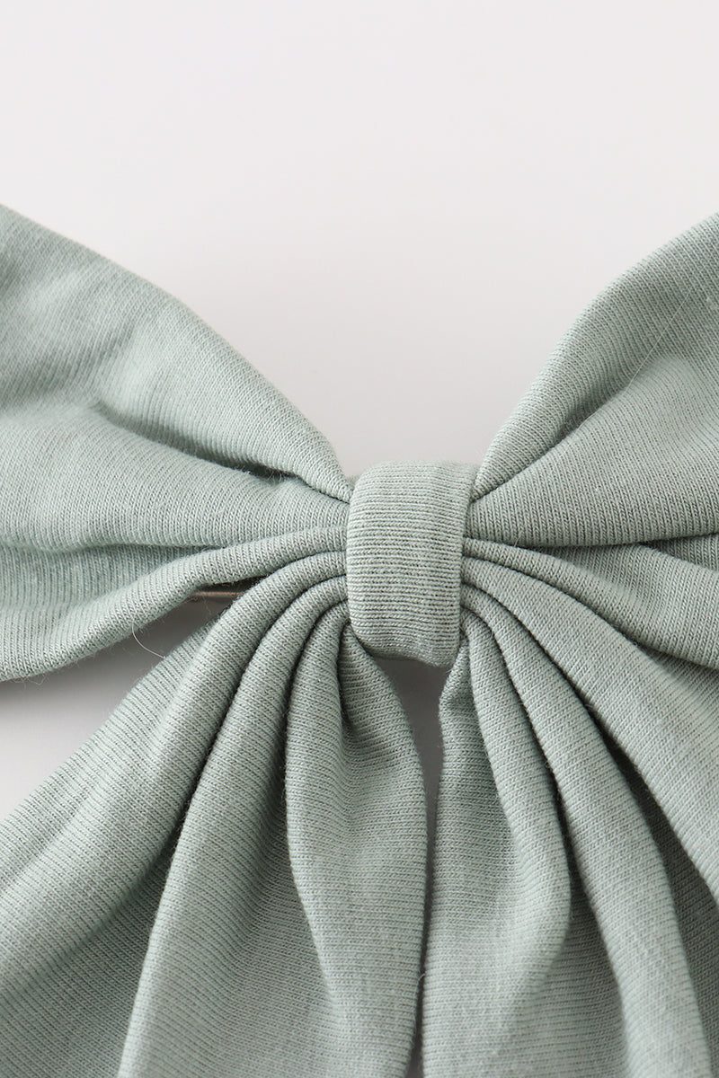 Sage hair bow