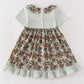 Camouflage duck embroidery ruffle dress