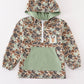 Camouflage antler embroidery boy hoodie