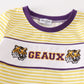 Purple gold GEAUX embroidery boy set