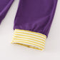 Purple gold GEAUX embroidery boy set