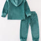 Baby forest velvet boy hoodie set