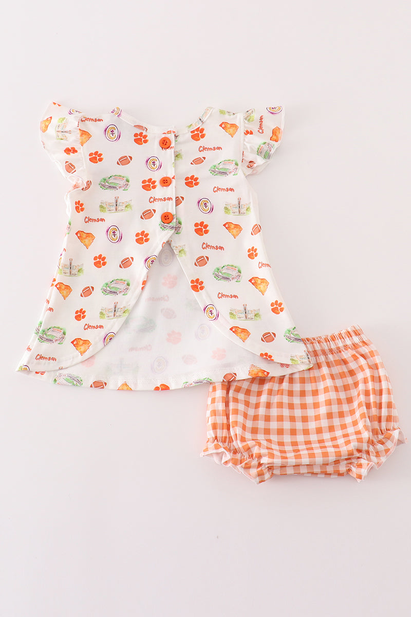 Clemson football baby girl set