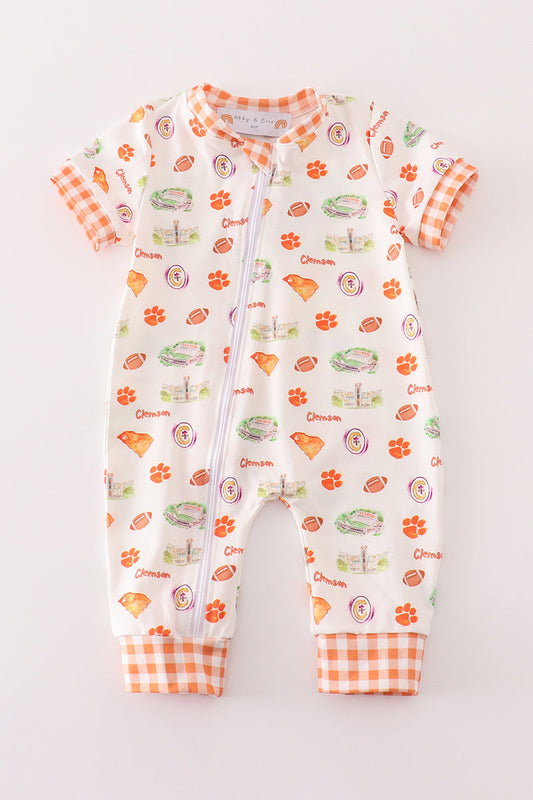 Clemson football baby boy romper