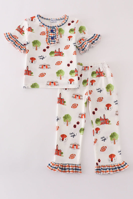 Auburn football tiger girl pajamas set