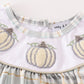 Pumpkin french knot plaid girl bubble