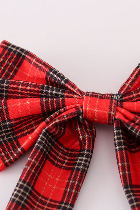 Red plaid girl hair sailor bow