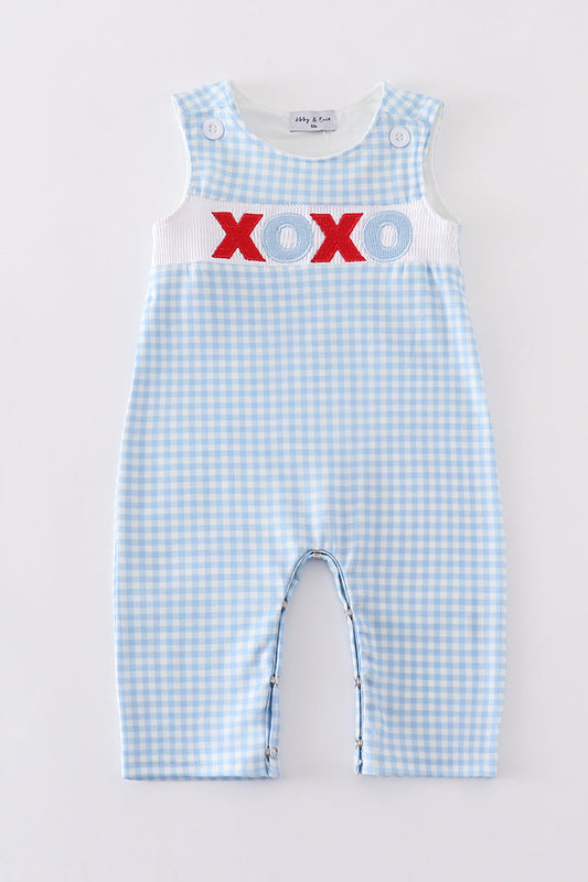 Blue valentine XOXO smocked boy jonjon