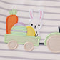 Easter stripe bunny applique boy set
