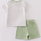 Easter stripe bunny applique boy set