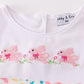 Leopard bunny embroidery girl bloomer set