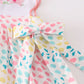 Leopard bunny embroidery girl bloomer set