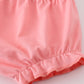 Leopard bunny embroidery girl bloomer set