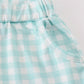 Blue gingham boy shorts set