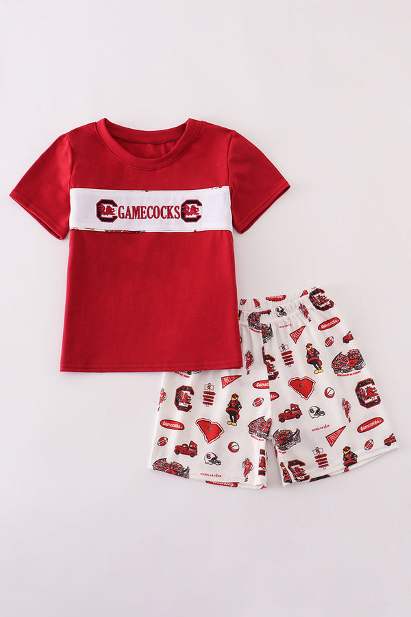 South Carolina Gamecocks embroidery shorts set