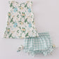 Green floral print bloomer set