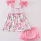 Pink floral MAMA'S embroidery bloomer set