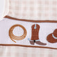 Brown western embroidery smocked jonjon