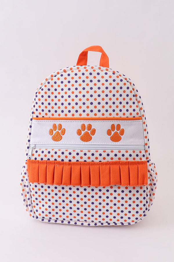 Clemson university embroidery girl backpack