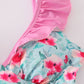 Blushing rose garden print mom swimsuit