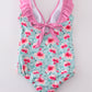 Blushing rose garden print mom swimsuit
