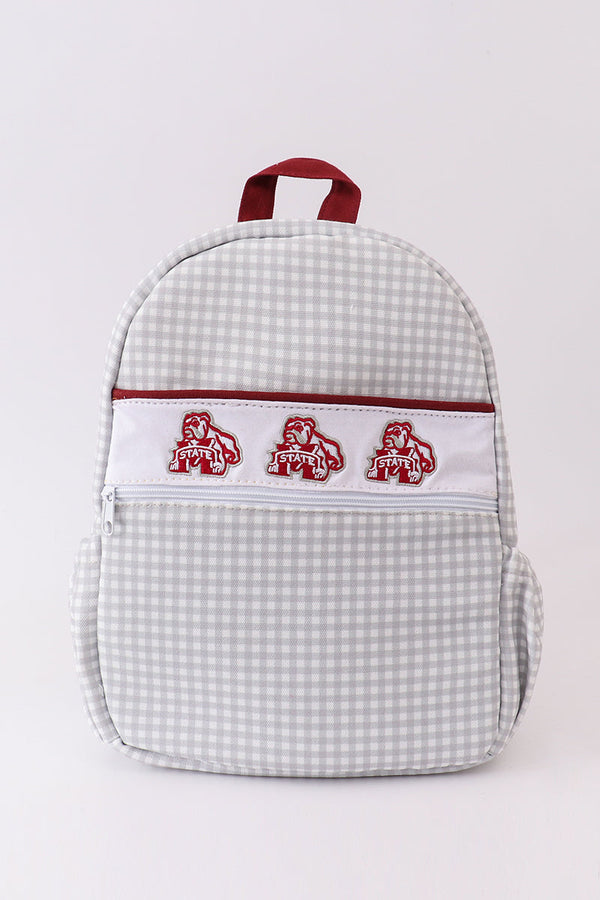 Mississippi state bulldogs embroidery boy backpack