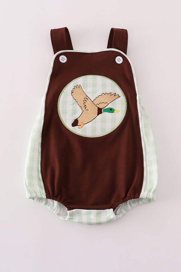 Brown duck applique bubble