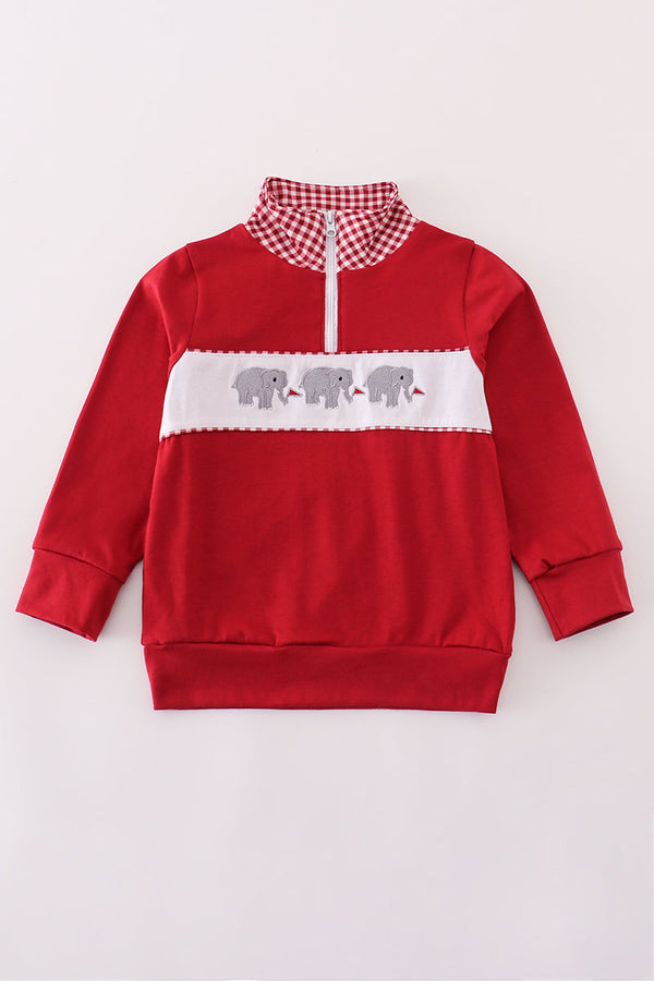 Alabama roll tide elephant embroidery pullover