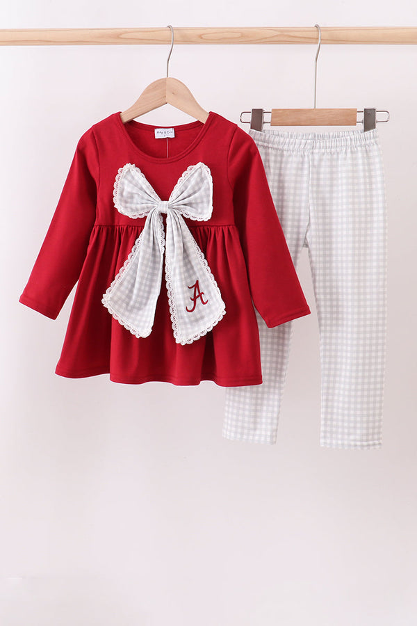 Alabama lace bow pants set