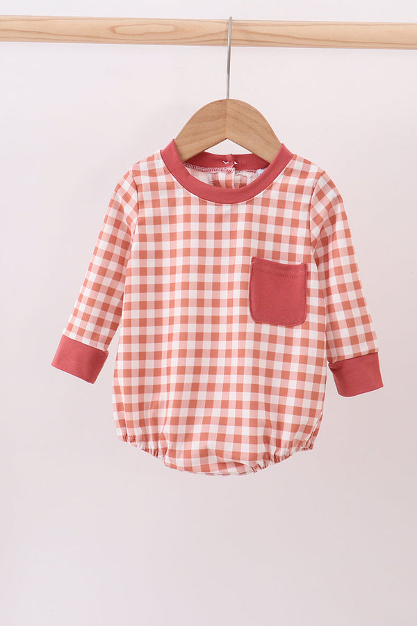 Gingham corduroy bubble