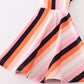 Orange halloween "let's get smashed" stripe set