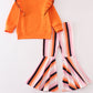 Orange halloween "let's get smashed" stripe set