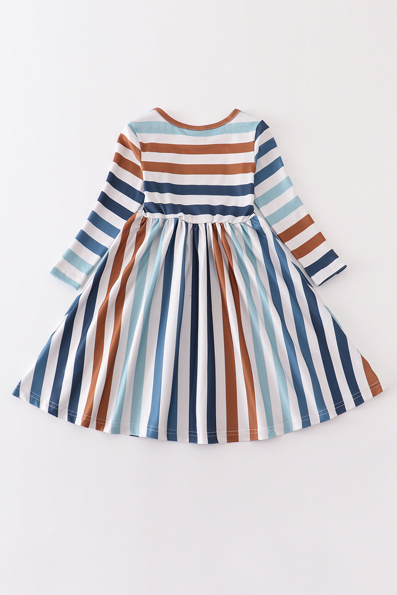 Stripe print girl dress mommy & me