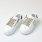 White gold star glitter sneaker (toddler to big kids)