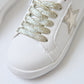 White gold star glitter sneaker (toddler to big kids)