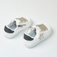 White gold star glitter sneaker (toddler to big kids)