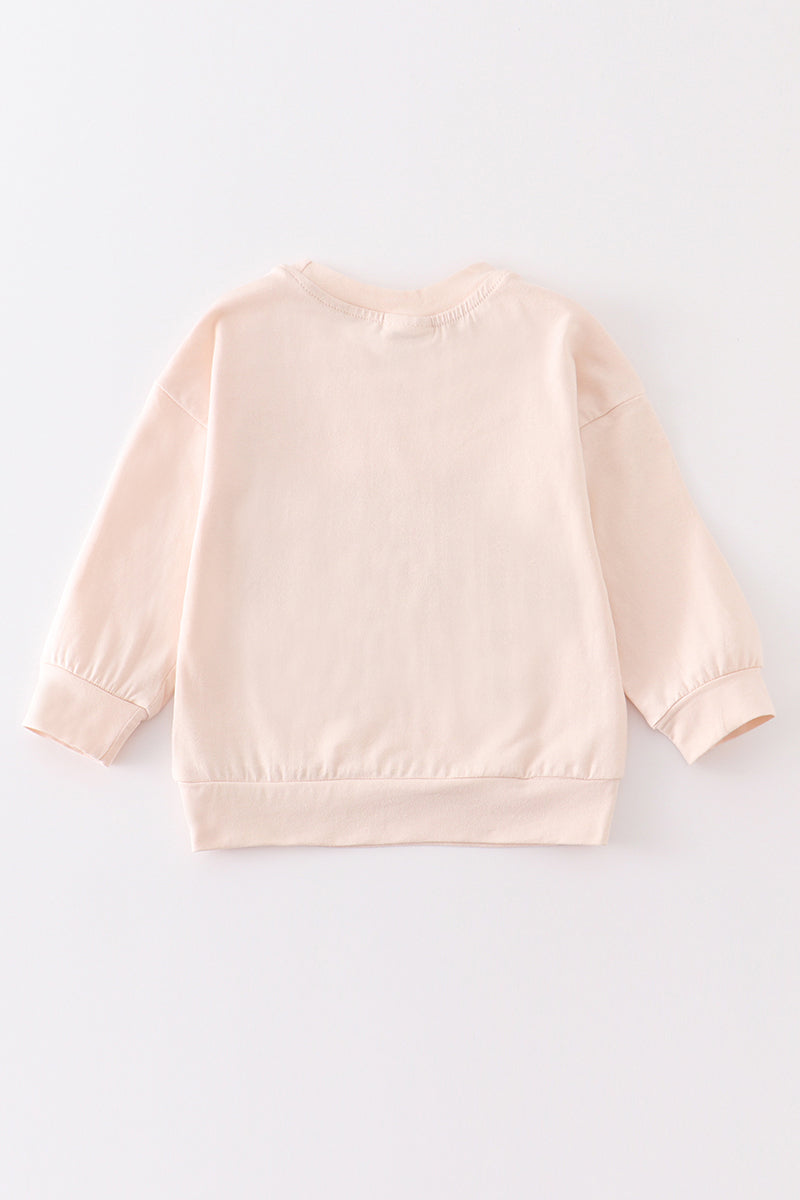 Cream thankful girl top