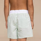 Green white plaid boys swimming trunks